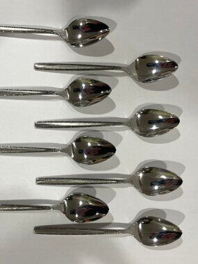 Lot 8 Vtg Oneida Via Roma Demitasse/Miniature Spoons 4 3/8" Stainless Flatware